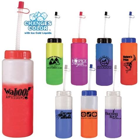 Mood Sports Bottle With Flexible Straws 32 Oz Custom Water Bottles