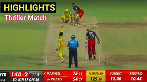 Ipl 2023 Match 24 Highlights Rcb Vs Csk Match Highlights Chennai