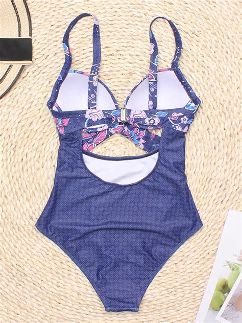 Criss Cross Push Up One Piece Swimsuit Sexy Bodysuit Temu