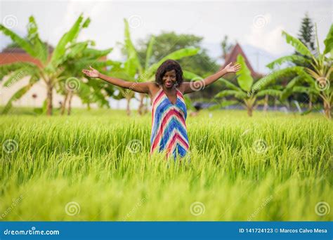 Lifestyle Portrait Of Young Attractive And Happy Black African American