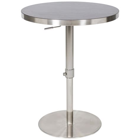 Mix 26 36 Inch Adjustable Height Round Espresso Wood Melamine Veneer