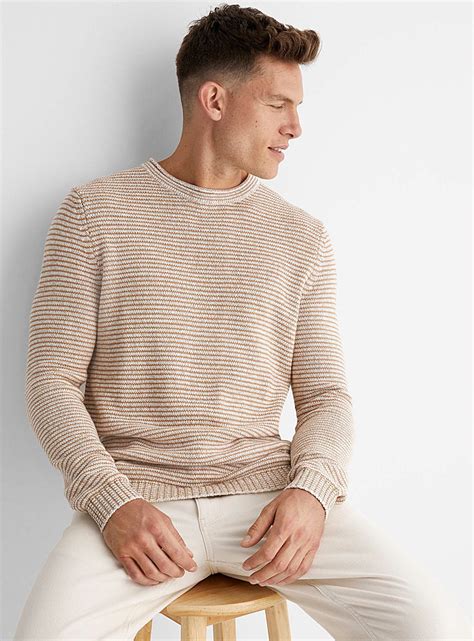 100 Cotton Knit Sweater Le 31 Shop Mens Crew Neck Sweaters Online