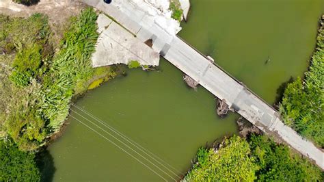 Aerial Jamaica Section Of The Rio Minho River That Runs Under The Alley