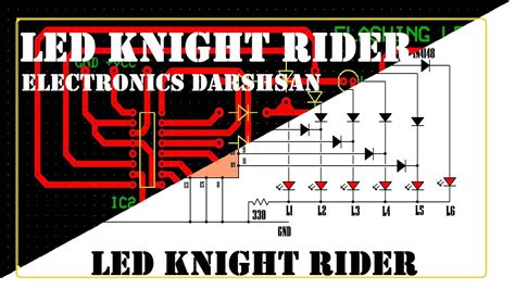 Pcb Layout Of Led Knight Rider Project Youtube