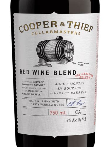 2019 Cooper And Thief Red Blend Aged In Bourbon Barrels Vivino