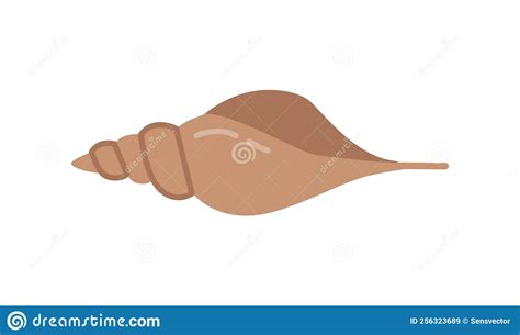 Underwater Conch Chinese Horn Shell Cartoon Vector