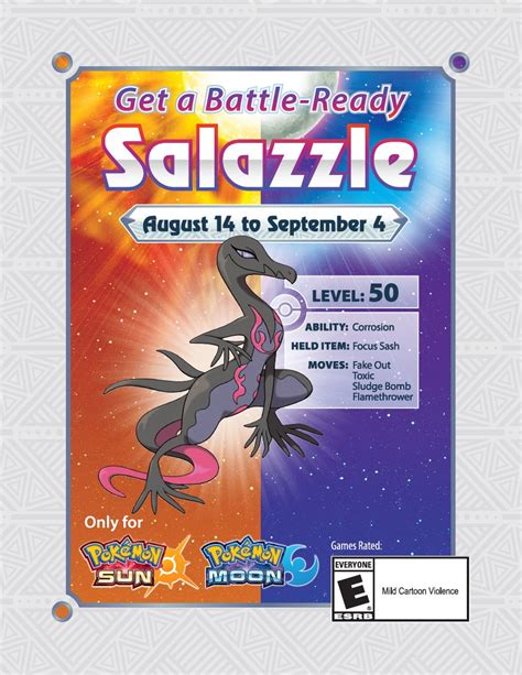 Salazzle Code Cards Now Available To Pokémon Sun And Moon Players In