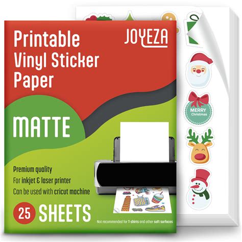 Buy JOYEZA Premium Printable Vinyl Sticker Paper For Inkjet Printer