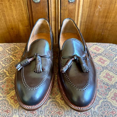 Eye Candy Alden Shell Cordovan Tassel Loafers Red Clay Soul