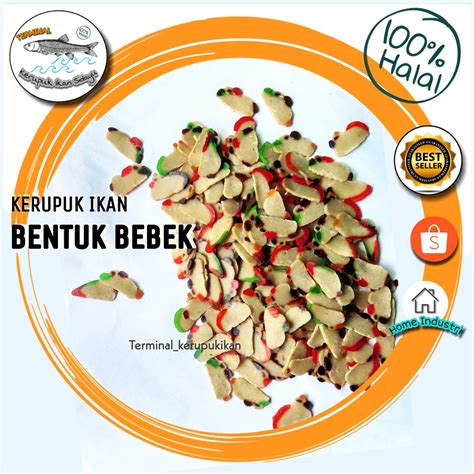 Jual Kerupuk Ikan Bentuk Bebek Mentah Khas Sidayu Gresik Shopee