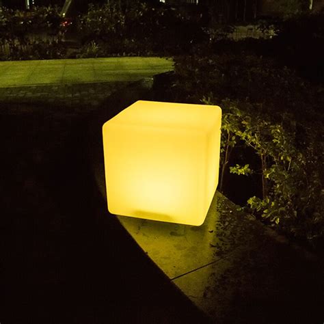 Glow Led Cube 8 Inch Shape Light Rechargeable And Cordless Decorative