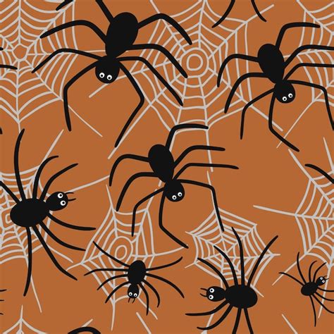 Tela de arañas de patrones sin fisuras araña vectorial aislada sobre