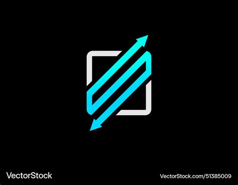 Letter S Arrow Logo Design Royalty Free Vector Image