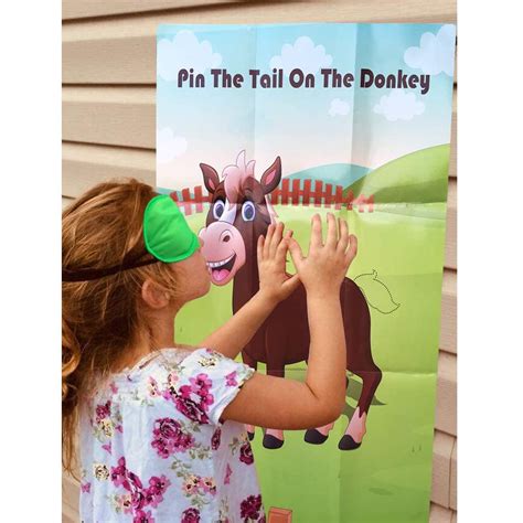 Hooqict Pin The Tail On The Donkey Game Pin The Tail Games For Kids