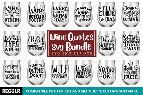 Wine Quotes Svg Bundle Buy T Shirt Designs