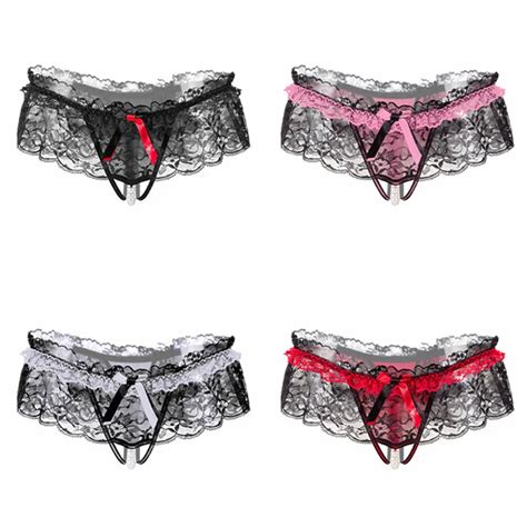 4 Pcs 12 24inch Sexy Lady Lace Underwear G String Thongs T Pants