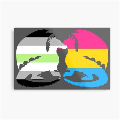 Agender Pansexual Pride Dragons Metal Print For Sale By