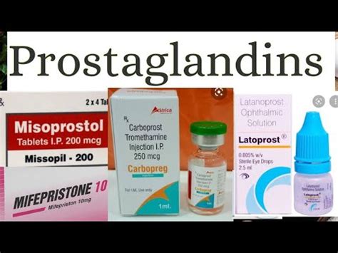 Prostaglandin Synthesis Actions Of Prostaglandin Targets Of Pg