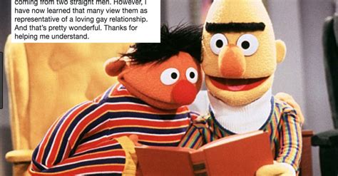 The Voice Of Bert Says Its “wonderful That People See Bert And Ernie As Being In A Loving Gay