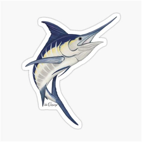 Blue Marlin Sticker For Sale By Ida Eriksson Redbubble