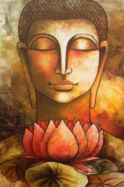 Buddha Lotus Painting at PaintingValley.com | Explore collection of ...