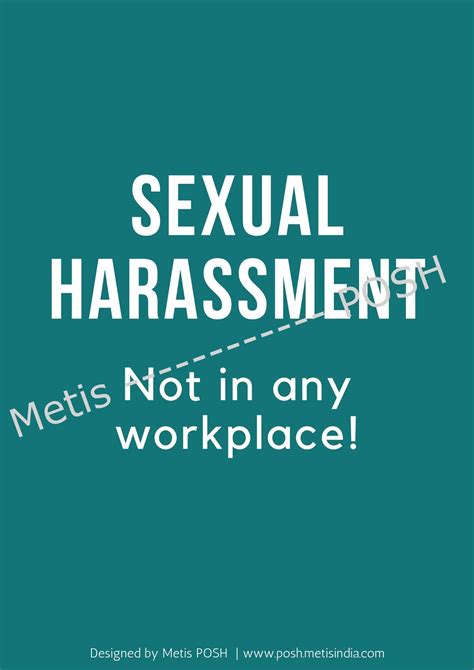 Sexual Harassment Not In Any Workplace Metis Posh Consulting