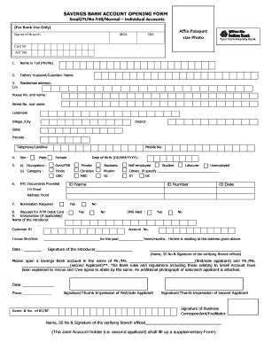 Bank Account Opening Form Templates Page 2 PdfFiller