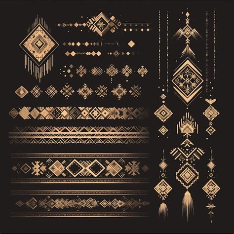 Indonesian Songket Patterns With Gold Threads Premium Ai Generated Vector
