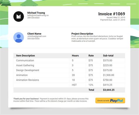 15 Best HTML Invoice Templates Free Paid Immense Art