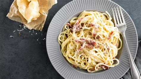 Receita de Macarrão à Carbonara Autêntico Cozinha Tradicional