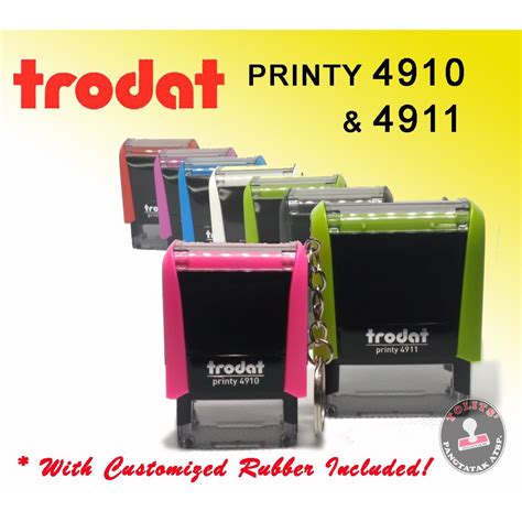 TRODAT Printy 4910 4911 Personalized Self Inking Stamp Shopee