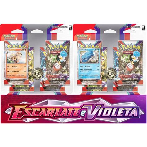 Pokémon EV01 Escarlate Violeta Kit 2 Blisters Arcanine e Dondozo 50