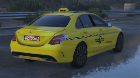 Mercedes Benz C Class W205 Taxi Replace GTA5 Mods