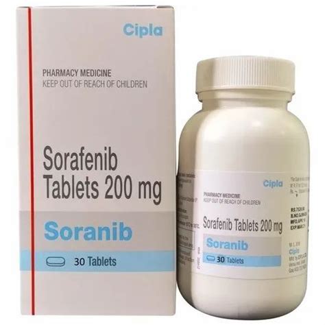 Cipla Sorafenib 200mg Soranib 200 Mg Tablet 30 Tablets At Rs 1500