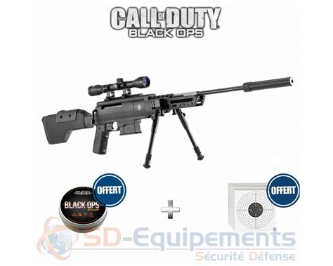 Carabine à plombs BLACK OPS Sniper Tactical cal 4 5mm 20 joules SD