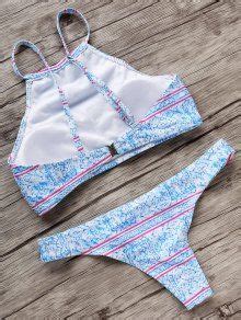 26 OFF 2021 Tiny Floral High Neck Bikini Set In COLORMIX ZAFUL
