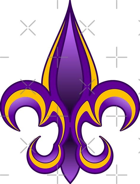 Fleur De Lis Purple And Gold Stickers By Muskitt Redbubble