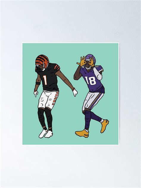 "Ja'Marr Chase and Justin Jefferson Griddy" Poster for Sale by ...