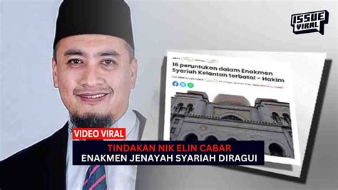 Tindakan Nik Elin Cabar Enakmen Jenayah Syariah Diragui Youtube