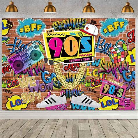 90s Theme Backdrop Retro Hip Hop Graffiti Back To The 90s Photography