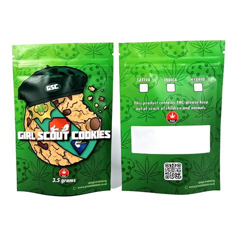 Girl Scout Cookies Printed Mylar Bags 3 5g Printed Smell Proof