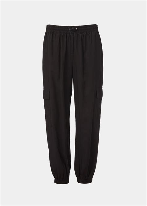 Black Parachute Trousers Matalan