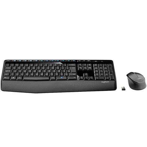 Teclado E Mouse Logitech Mk Sem Fio Dpi Preto Abnt Blu