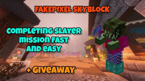 HOW TO COMPLETE SLAYER MISSION NEW UPDATE FAKEPIXEL SKYBLOCK