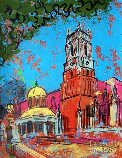 Main Plaza in San Miguel of Mexico Painting by Cristiana Marinescu ...