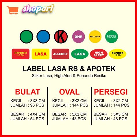 Jual Stiker High Alert And Lasa Stiker Label Obat Lasa Rs And Apotek