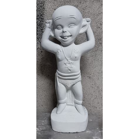 Imagem Estatua Exu Mirim 24cm Gesso Cru Shopee Brasil