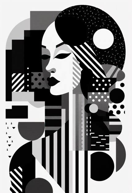 Premium Photo Black And White Art Scene Screen Pop Art Coloring Shape
