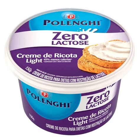 Creme De Ricota Zero Lactose Light Polenghi 150g Loja Palato