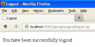 JSP Login Logout Example